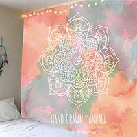 Mandala Bohemian Wall Tapestry Art Decor Blanket Curtain Hanging Home Bedroom Living Room Dorm Decoration Boho Hippie Psychedelic Floral Flower Lotus Indian miniinthebox - thumbnail