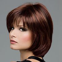 Synthetic Wig Straight Bob Wig Short Brown Synthetic Hair Women's Fashionable Design Highlighted / Balayage Hair Exquisite Brown miniinthebox - thumbnail