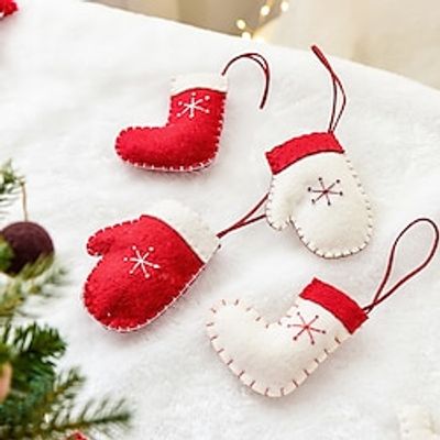 Christmas Decorations Wool Felt Christmas Socks Christmas Trees Diy Decorations Small Pendants Fabric Gloves Socks miniinthebox
