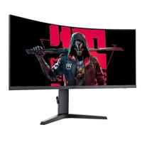 KOORUI Gaming Monitor Ultrawide Curved 34 Inch VA, WQHD 3840 x 1440, 165Hz, HDMI, Adaptive Sync Compatible, Tilt, Height Adjustable Stand, DisplayPort, Black - 34E6UC
