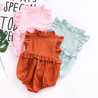 Ruffles Collar Baby Girl Summer Romper