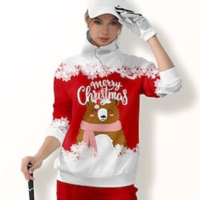 Women's Golf Hoodie Christmas Golf Pullover Golf Sweatshirt Thermal Warm Breathable Moisture Wicking Long Sleeve Golf Outerwear Top Regular Fit 14 Zip Stand Collar Spring Autumn Lightinthebox Women's Golf Hoodie Christmas Golf Pullover Golf Sweatshirt Thermal Warm Breathable Moisture Wicking Long Sleeve Golf Outerwear Top Regular Fit 14 Zip Stand Collar Spring Autumn Lightinthebox