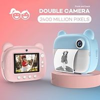 Children's Game Print Camera with 16GB TF Card Thermal Printer Kid Digital Photo Camera Toy Child Lightinthebox - thumbnail