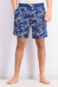 Mens Rue All Over Long Boardshort  Navy