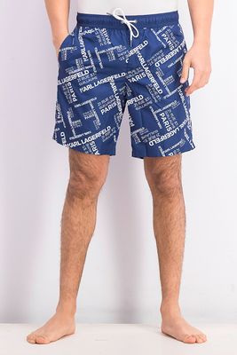 Mens Rue All Over Long Boardshort  Navy