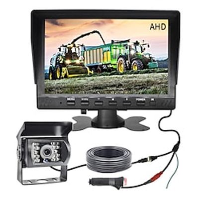 AHD 7inch Car Monitor Display Vehicle Rear View Backup Camera System For TruckTrailerRVPickup 1024x600p IPS Screen Lightinthebox