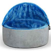 K&H Self-Warming Kitty Bed Hooded Small Blue, Gray 16 inch, 41 Cms