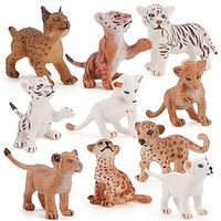 Foreign Trade Simulation 11 Tiger Lion Leopard Wild Animal Cub Models White Tiger Red Tiger Lynx Solid Ornaments Lightinthebox - thumbnail
