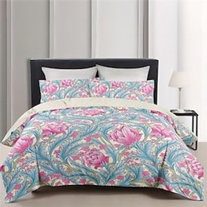 100% Cotton Duvet Cover Set Vintage Floral Pattern Comforter Set Soft Luxury Bedding Set Home Decor Dusk Bedding Gift King Queen Full Size Inspired by William Morris Lightinthebox
