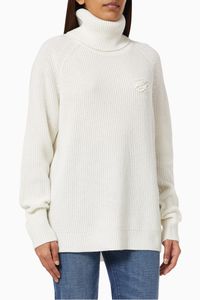 KL Logo Sweater in Cashmere-blend Knit