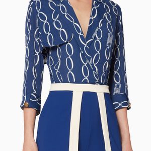 Separable Logo Chain Print Jumpsuit