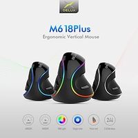 M618 PLUS Ergonomics Vertical Gaming Mouse 6 Buttons 4000 DPI RGB Wired/Wireless Right Hand Mice For PC Laptop Computer miniinthebox - thumbnail