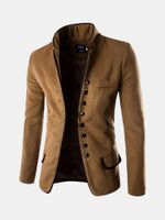 Gentleman's Single Breasted Edging Suit Coat