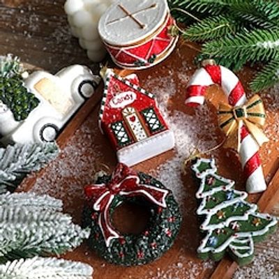 Christmas Painted Alien Ball Pendant Plastic Small Pendant Christmas Gift Bag Car Wreath Decoration miniinthebox