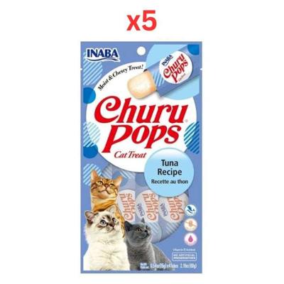 Inaba Churu Churu Pops Tuna 60G 4 Sticks Per Pack (Pack of 5)