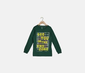 Big Boys Long Sleeve Graphic Tee  Green Combo