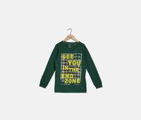 Big Boys Long Sleeve Graphic Tee  Green Combo - thumbnail
