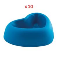 Georplast That's Amore Plastic Pet Bowl Small - Blue (Pack of 10)