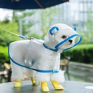 Cute Pet Dog Raincoat,Rain Jacket Full Body Coverage with Hat, Reflective Night Light Strip,Double Layered Waterproof Rain Jacket, Bear Shape Pet Dog Hooded Cloak miniinthebox