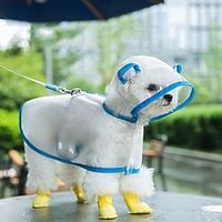 Cute Pet Dog Raincoat,Rain Jacket Full Body Coverage with Hat, Reflective Night Light Strip,Double Layered Waterproof Rain Jacket, Bear Shape Pet Dog Hooded Cloak miniinthebox - thumbnail