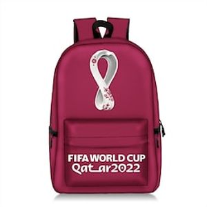 Qatar World Cup Fan Printed Male Middle School Student Backpack Large Capacity Backpack Computer Bag Lightinthebox