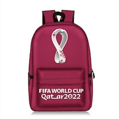 Qatar World Cup Fan Printed Male Middle School Student Backpack Large Capacity Backpack Computer Bag Lightinthebox