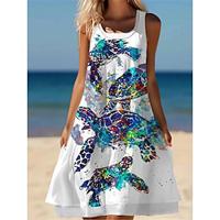 Women's Casual Dress Tank Dress Floral Graphic Patchwork Print U Neck Mini Dress Streetwear Street Holiday Sleeveless Summer Lightinthebox