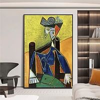 Mintura Handmade Pablo Picasso Famous Oil Paintings On Canvas Home Decoration Modern Wall Art Abstract Portrait Picture For Home Decor Rolled Frameless Unstretched Painting Lightinthebox