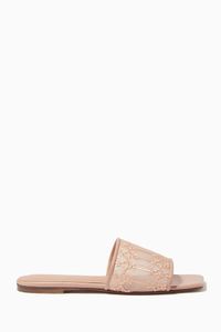 Sursock Flat Sandals in Mesh & Leather