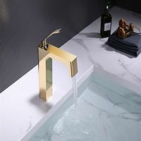 Bathroom Sink Faucet - Classic Chrome  Oil-rubbed Bronze  Nickel Brushed Free Assemblement Single Handle One HoleBath Taps Lightinthebox - thumbnail