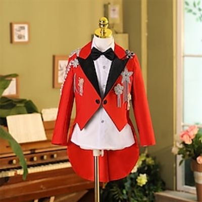 18th Century Jacket Tuxedo Suits  Blazers Prince Boys Kid's Cosplay Costume Halloween Party Halloween Club Coat Lightinthebox
