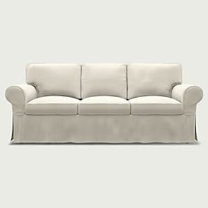 IKEA Ektorp 3 Seat Sofa Cover Simply Linen Regular Fit With Piping Machine Washable miniinthebox