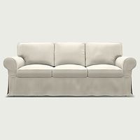 IKEA Ektorp 3 Seat Sofa Cover Simply Linen Regular Fit With Piping Machine Washable miniinthebox
