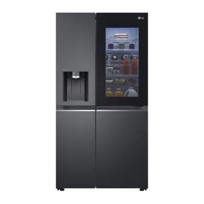 LG Instaview™ Side By Side 617 Litres Refrigerator| UV Nano™| Linear Cooling™| ThinQ™| Matte Black Color