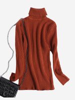 Casual High-neck Women Knitted Sweater