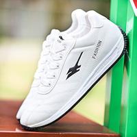 Men's Sneakers Leatherette Loafers Casual Daily PU Waterproof Lace-up Black White Coffee Summer Spring Lightinthebox