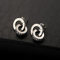 Women's Drop Earrings Earrings Engraved Letter Fashion Cute Sweet Earrings Jewelry Silver  Rose Gold  Gold For Wedding Party Gift 1 Pair Lightinthebox - thumbnail