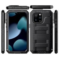 Phone Case For iPhone 15 Pro Max Plus iPhone 14 13 12 11 Pro Max Plus Waterproof Case Detachable Full Body Protective Support Wireless Charging Armor PC Metal Silicone Lightinthebox - thumbnail