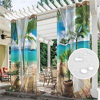 Outdoor Curtain for Patio Waterproof, Home Decor Thermal Insulated Grommet Top Blackout Indoor Outdoor Vertical Blind/Drape for Gazebo, Front Porch, Pergola Lightinthebox