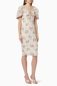 Off Shoulder Corset Floral Dress