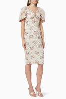 Off Shoulder Corset Floral Dress - thumbnail