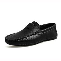 Men's Loafers  Slip-Ons Comfort Loafers Comfort Shoes Crib Shoes Casual Daily Pigskin PU Black Khaki Brown Fall Spring miniinthebox - thumbnail