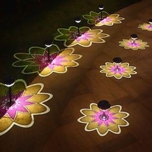 Solar Projection Lamp Outdoor Waterproof Lawn Lights Garden Courtyard Light Landscape Lights Camping Yard Walkway Holiday Decoration 1pc Lightinthebox