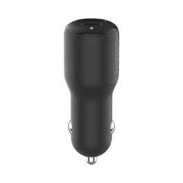 Belkin BoostCharge 42W Dual USB PD PPS 30W USB Car Charger, Black (BL-CC-Dual-B005-42W-Blk)