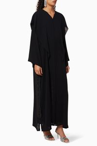 Embellished Frill Crepe Abaya