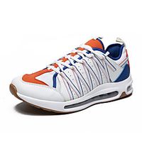 Men's Trainers Athletic Shoes Sporty Look Sporty Casual Athletic Daily Running Shoes Walking Shoes PU Non-slipping Shock Absorbing Wear Proof Blue Green White Color Block Fall Winter miniinthebox - thumbnail