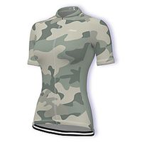 21Grams Women's Short Sleeve Cycling Jersey Summer Nylon Polyester Camouflage Patchwork Camo / Camouflage Bike Jersey Top Mountain Bike MTB Road Bike Cycling Ultraviolet Resistant Quick Dry Breathable miniinthebox - thumbnail