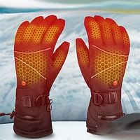 Heating Gloves Outdoor Skiing Riding Thickening Electric Heating Gloves Touch Screen Charging Cold Heating Gloves Men and Women miniinthebox - thumbnail