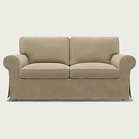 IKEA Ektorp 2 Seat Sofa Cover Simply Linen Regular Fit With Piping Machine Washable miniinthebox