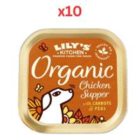 Lily's Kitchen Organic Chicken Supper Wet Dog Food 150G (Pack of 10)